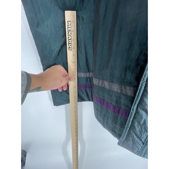 VTG 90s Streetwear Quilted Puffer Parka Patchwork Trench Coat Funky Artsy 24W - Picture 15 of 16